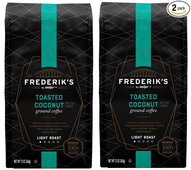 Pack Of 2 Toasted Coconut Ground Coffee 12 oz