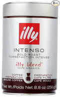 illy Caffe Scuro Drip Grind (Dark Roast Brown Band) 8.8-Ounce Tins (Pack of 3)