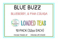 RxNutrition 2go Loaded Energy Tea (10 pack bulk Blue Buzz)