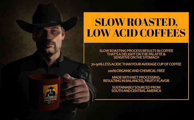 Dark French Low Acid Coffee (Ground) - 100% Organic Ingredients - Up to 90% Less Acid