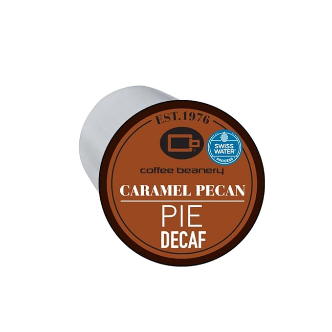 Caramel Pecan Pie Decaf Coffee Pods by Coffee Beanery | 96ct Bulk Flavored Decaf Coffee Pods Medium Roast Coffee