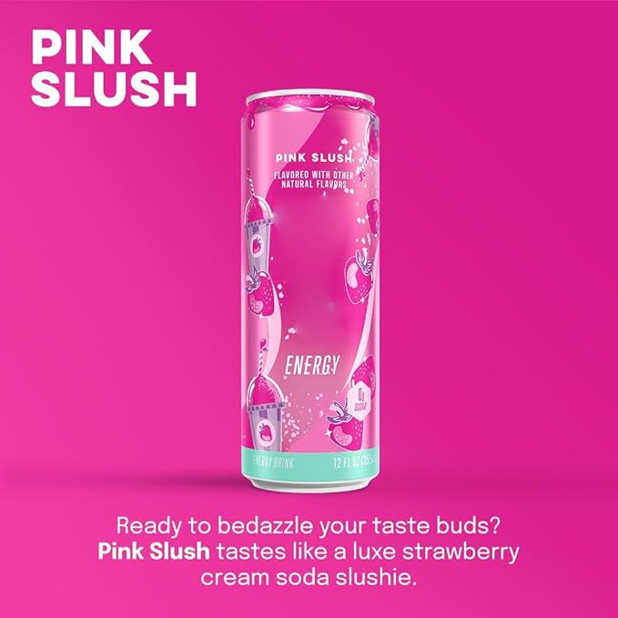 New Alani Energy Drinks Lime Slush Pink Slush Hawaian Shaved ice Variety Pack Sugar-Free Low-Calorie Energy Boost Drink 12 fl oz (Pack of 6) Repackaged By * Shadow Hunter*