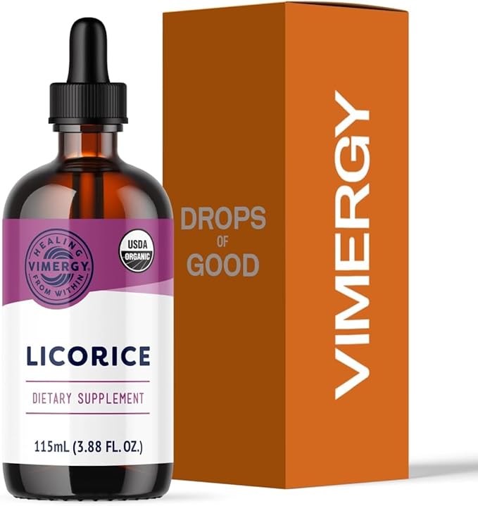 Vimergy Licorice – Promotes Digestive Function* – Benefits Respiratory Health* – USDA Certified Organic Vegan Gluten-Free – 115 mL (57 Servings)
