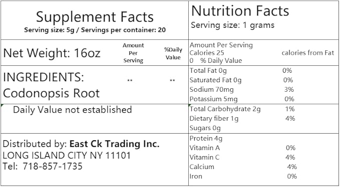 Bestliving Sweet Post Codonopsis Root - Dang Shen 1lb/16Ounces/454g Dried Radix Codonopsis 100% from Nature 党参 Order Packages by Mail from USA
