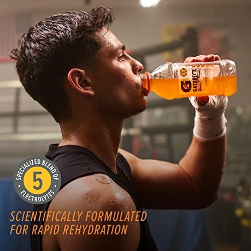 Gatorlyte Rapid Rehydration Electrolyte Drink Cherry Lime Specialized Blend of 5 Electrolytes Lower Sugar No Artificial Sweeteners No Artificial Flavors 20 fl oz Bottles (12 Pack)
