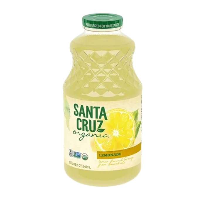 Santa Cruz Organic Lemonade 32 oz – 4 Pack – Organic Non-GMO Refreshing Citrus Beverage