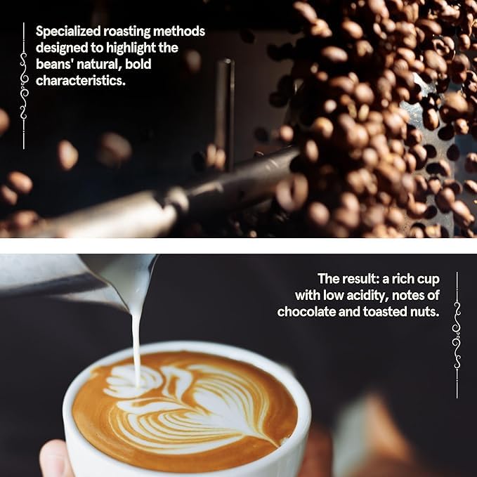 BROOKLYN COFFEE Whole Bean French Dark Roast (5lb) Silky Smooth Bold Balanced - Fresh Bulk Coffee Beans Roasted Weekly in NYC