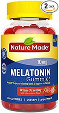 Nature Made Melatonin 10 mg Dreamy Strawberry 70 Gummies (Pack of 2)