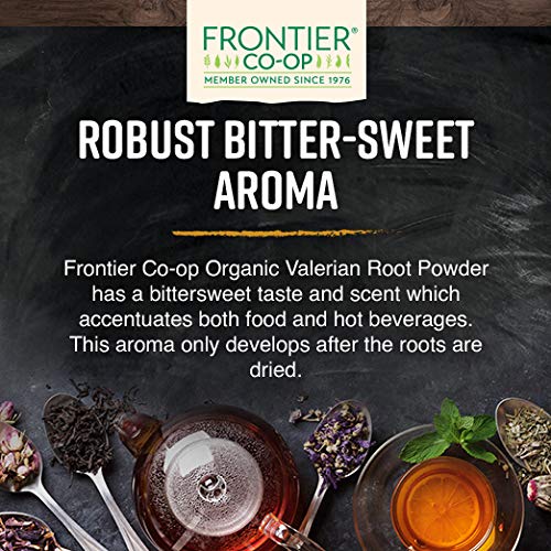 Frontier Co-op Organic Valerian Root Powder 1lb Bulk Bag - Natural Dried Valerian Root Powder - Ideal for Teas and Herbal Uses Kosher