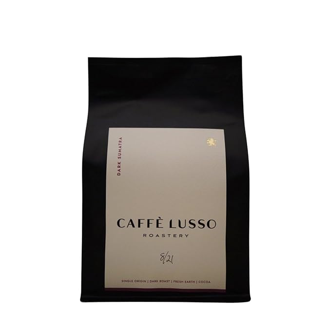 Dark Sumatra - Roasted by Caffe Lusso Roastery - Whole Bean Coffee - 12 Ounce Bag