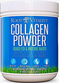 Root Vitality Collagen Peptides Powder - Grass-Fed Pasture-Raised Hydrolyzed Protein Supplement for Skin Hair &amp Nails - Non-GMO Zero Sugar Daily Supplement for Men &amp Women (45 Servings)