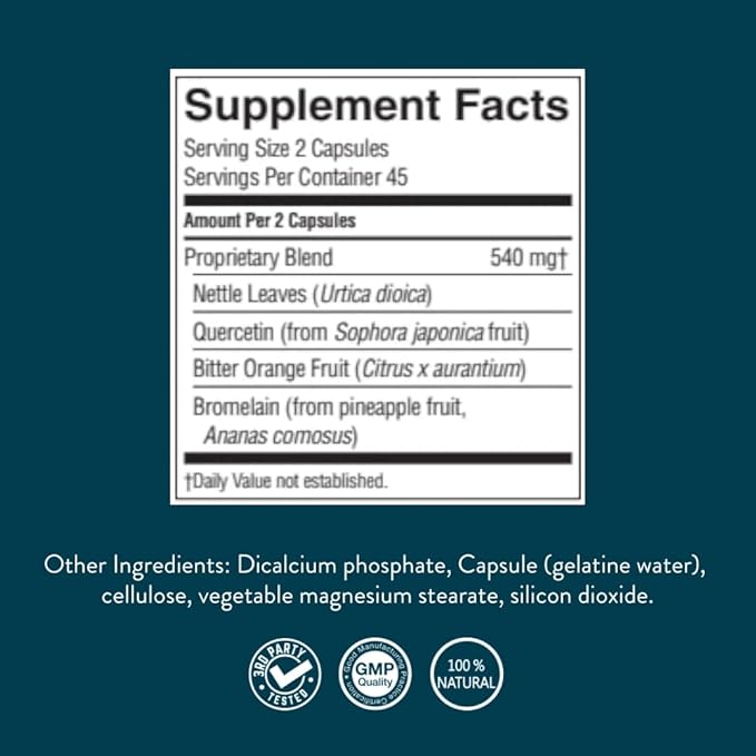 Nature's Sunshine HistaBlock | Respiratory Support Supplement | Supports Airways &amp Blocks Irritants | Antioxidant Strength | Seasonal Allergy Help | Natural Respiratory Function Aid 90 Capsules