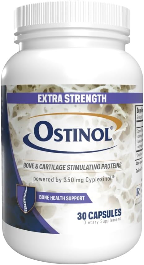ZyCal Bioceuticals Ostinol(TM) 350 Bone &amp Joint Supplement with 350mg of Cyplexinol® Bio-Active Protein Complex - for Moderate Bone Loss &amp Moderate Joint Disfunction - 30 ct Capsules
