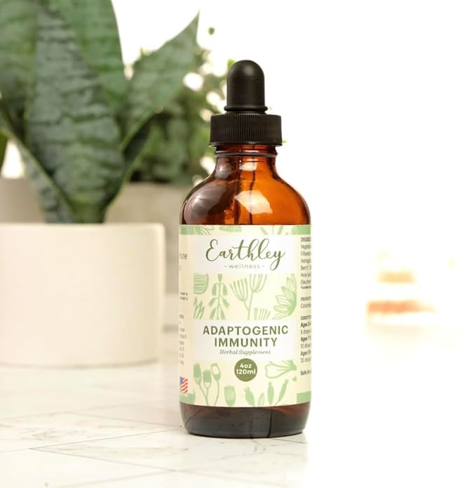 Earthley Wellness Adaptogenic Immunity Support Immune Health All Year Round Nutritional Support for A Healthy Body Zero Added Flavors Colors Sugars or Allergens (2oz)