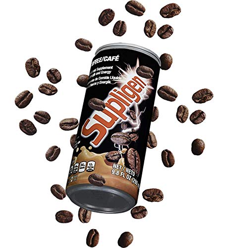 Supligen Coffee Liquid Meal Supplement 9.87 oz (Pack of 12) – Energy Drink with Protein &amp Vitamins – Nutritional Shake for Strength Focus &amp Endurance