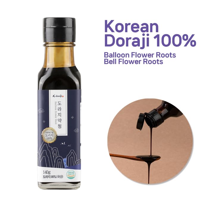 [K-doraji] Korean Premium Natural Tea Concentrate 140ml -100% Bellflower Root Extract Sore Throat