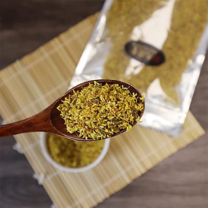 Royal Seafood USA Premium dried Golden Osmanthus flower traditional health herbs driedflower tea 4oz 九龍堂 金桂花 金桂花茶
