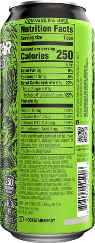 Rockstar Energy Drink Hardcore Apple 16 Fl Oz Can