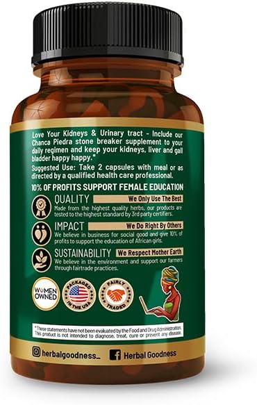 Chanca Piedra Stone Breaker - The Original Formula with Soursop Extract Curcumin &amp Bioperine to Detox Urinary Tract Kidney Gallbladder Cleanse Supplement Pure Phyllanthus Niruri 60 Vegan Caps