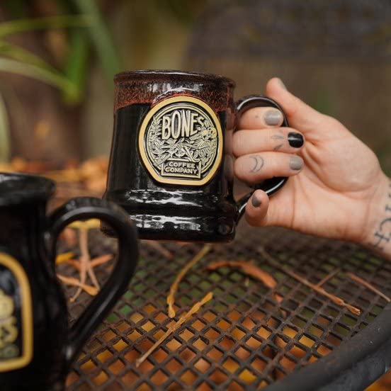 Bones Coffee Company NEW World Tour Bundle with Specialty Mug and Favorite Flavors Sample Pack | Ground Coffee Beans Bundle
