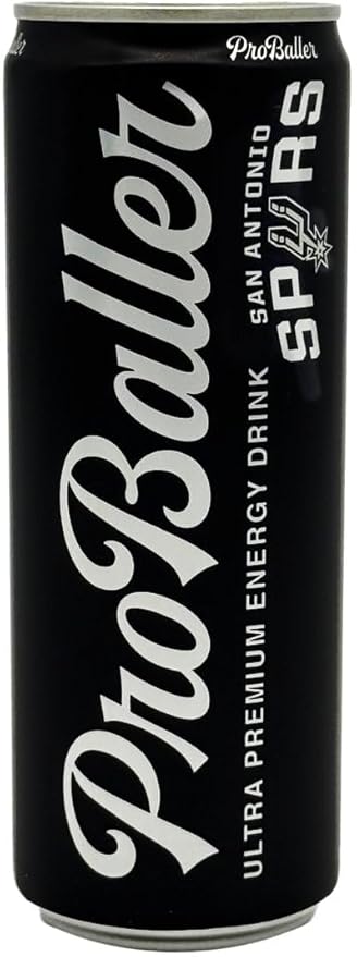ProBaller Ultra Premium Energy Drink - Natural Clean NSF Certified Sport Drink - Gluten Free Amino Acids Taurine Biotin Organic Agave Vitamin B 12 Methylcobalamin Electrolytes - 15 Pack - Spurs