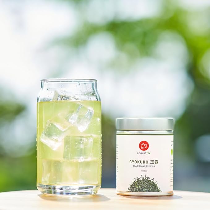 Senbird Premium Gyokuro Japanese Shade Grown Green Tea - From Kyoto Japan - Imperial Loose Leaf Green Tea In Airtight Tea Tin (1.76oz/50g) (Kotobuki)