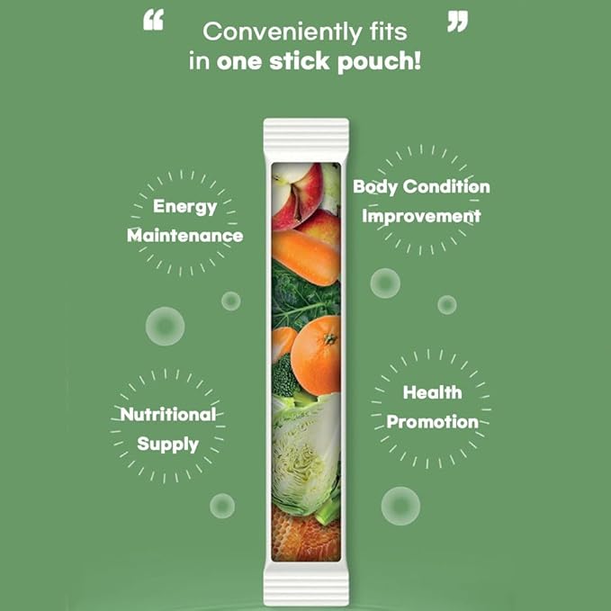 Korean Cabbage Juice 100% Pesticide-Free Korean Cabbage No Water Added NFC Cold Pressed Easy-Cut Liquid Stick Pouch HACCP Certified (15ml × 30sticks)