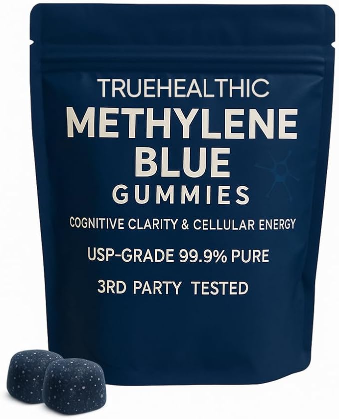 Methylene Blue Gummies for Cognitive Support &amp Mental Focus Clean 5mg of Methylene Blue Per Gummy 99.9% Pure Vegan Non-GMO 30 Gummies