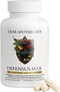 Defensus Max Immune Support Complex — Elderberry 300mg Echinacea 200mg Vitamin C Zinc Turmeric 95% Curcuminoids Probiotics 4.8 Billion CFU — 3-Layer Defense Formula for Adults — 60 Capsules