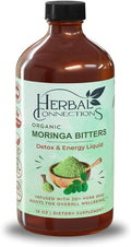 Organic Moringa Bitters - 20+ Herbs Including Moringa Aloe Vera &amp Bitter Melon for a Balanced Lifestyle - Non-GMO Gluten-Free Herbal Blend