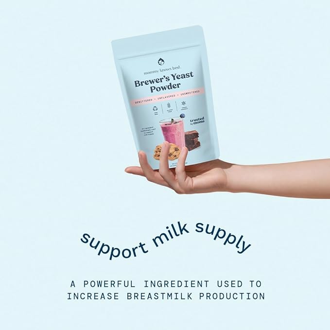 Brewers Yeast Powder for Lactation Cookies for Breastfeeding - Lactation Supplement for Increased Breast Milk - Nutritional Yeast for Lactation Support - Breastmilk Supplement for Women - Easy to Bake