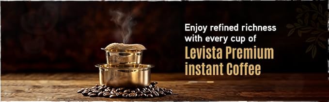 Levista Premium Instant Ground Coffee 200 gm can