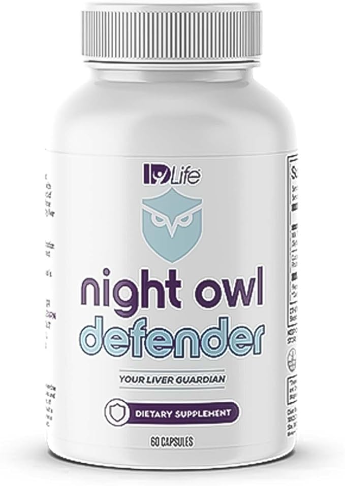 IDLife - Night Owl Defender - Milk Thistle &amp Curcuminoids for Liver Support Defense Against Daily Buildup &amp Nighttime Wellness Boost - 60 Capsules