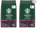 Starbucks Dark Roast Whole Bean Coffee — French — 100% Arabica — 1 bag (28 oz) (Pack of 2)