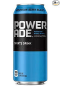 Powerade Sport Drink 16 Fl oz Cans (24 pack Mountain Berry Blast)