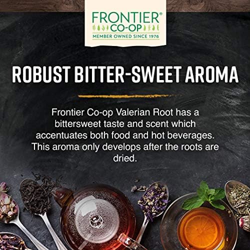 Frontier Co-op Cut &amp Sifted Valerian Root Kosher - for Valerian Root Tea DIY Supplement Capsules Bedtime Formulas and Sleep Pillows | 16 Ounce (Pack of 1)