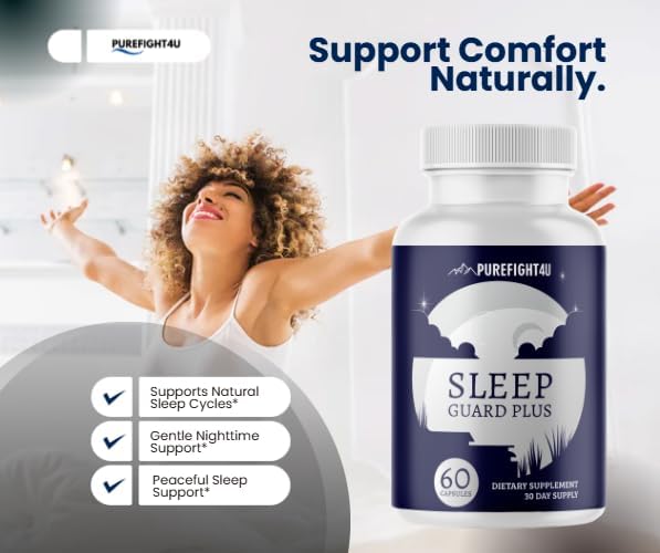 Sleep Guard Plus Promotes Relaxation &amp Restful Sleep Natural Sleep Support Supplement | Dietary Supplement - 60 Capsules