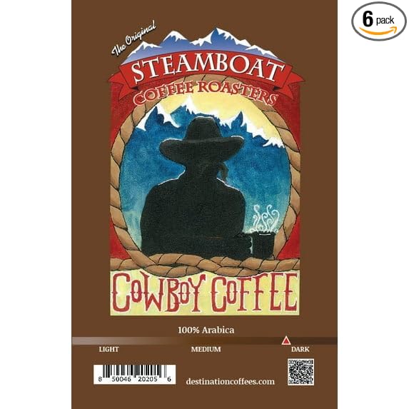 Steamboat Coffee Roasters Cowboy Ground Coffee 12 oz (Pack of 6)