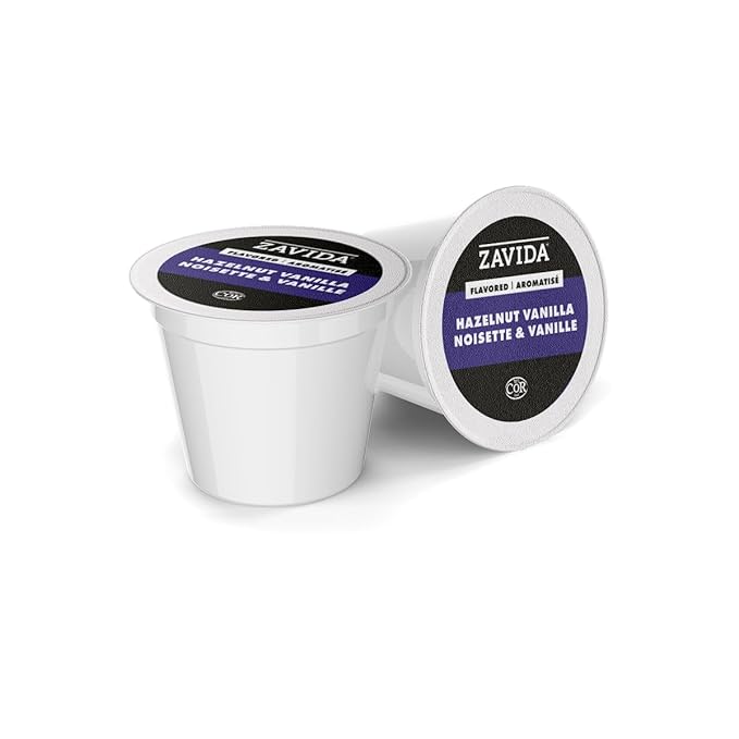 Zavida Coffee Hazelnut Vanilla Single Servce Coffee Compatible with Keurig K-Cup Brewers 24-Count