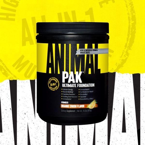 Animal Pak - Convenient All-in-One Vitamin &amp Supplement Powder - Zinc Vitamins C B D Amino Acids Immune Support Digestive Enzymes and More - Daily Multivitamin for Women &amp Men - 60 Scoo
