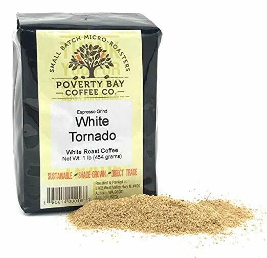 White Coffee - 2lb Bag of White Tornado Coffee Beans Roasted By Poverty Bay Coffee Co Special Grind - What is White Coffee? (2lb)