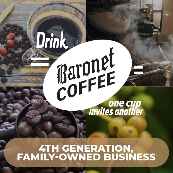 Baronet Coffee Pods [French Roast Kenya-54 Pods] Single Cup Use Like Senseo [3 Boxes of 18 Single Serve 10 Gram] Regular Strength [Dark French Roast Kenya]