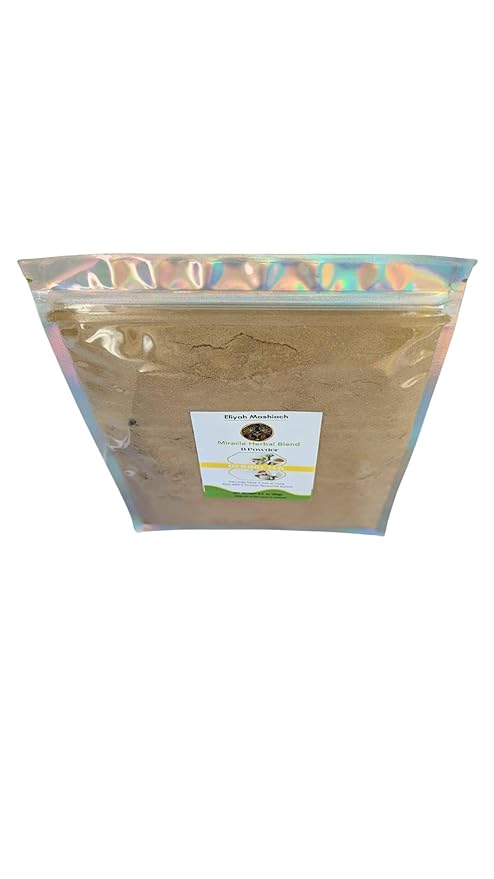 Eliyah Mashiach B Powder Herbal Tea Blend with Cascara Sagrada Red Clover Burdock and Dandelion 2.1 oz Hot or Cold Brew