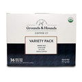 Grounds &amp Hounds Single Serve Organic Coffee Pods - K Cup Coffee Pods Variety Pack K Cup Coffee Blends Recyclable Coffee Pods 4 Boxes of 9 Coffee Pods 36 Count