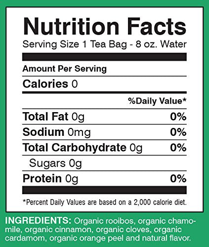 Davidson's Organics Herbal Classic Chai 25-count Tea Bags Pack of 6
