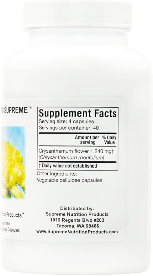 Supreme Nutrition Vital Guard Supreme 160 Pure Chrysanthemum Vegetarian Capsules