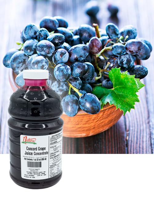 Nature Blessed 100% Pure Concord Grape Concentrate - 1 Quart (1/32 fl oz bottle) Applications: Home Wine Making Brewing Distilling Smoothies