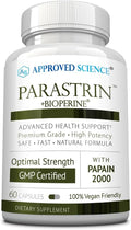 Approved Science Parastrin - 60 Capsules - Black Walnut Garlic Bulb Papain 2000 BioPerine - Vegan