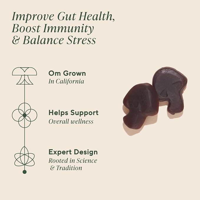 OM MUSHROOM SUPERFOOD Mushroom Gummies Variety Pack – Lion’s Mane Focus Reishi Relax &amp Master Blend Multivitamin – Supports Brain Mood Immune &amp Overall Wellness – 3 Pack 40 Count Each.