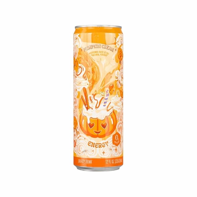 New Alani Energy Drinks Cotton Candy Winter Wonderland Pumpkin Cream Variety Pack Sugar-Free Low-Calorie 200mg Caffeine Energy Boost Drink 12 fl oz (Pack of 6)